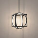Geometrix LED 12.63 inch Black Pendant Ceiling Light, dweLED