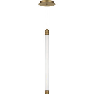 Jedi 1 Light 1.5 inch Aged Brass Pendant Ceiling Light