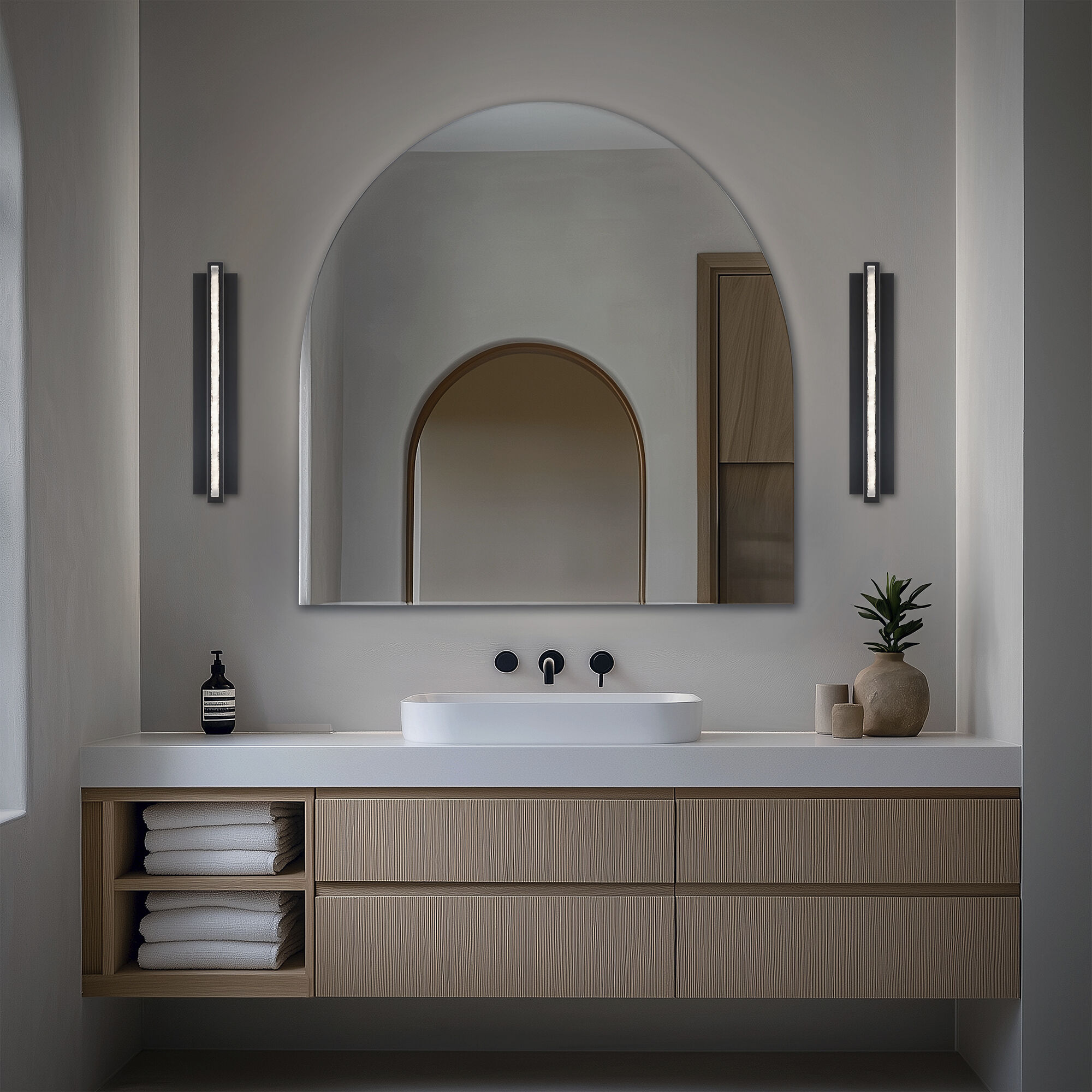 Skate LED 4.5 inch Brushed Nickel Bath Vanity & Wall Light in 2700K, dweLED