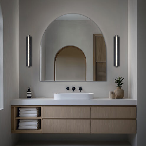 Skate LED 4.5 inch Brushed Nickel Bath Vanity & Wall Light in 3500K, dweLED