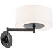 Chelsea 23.25 inch 9 watt Black Headboard Light Wall Light, dweLED