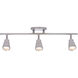 Solo 3 Light 120 Brushed Nickel Track Lighting Ceiling Light