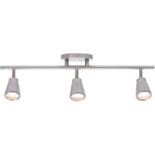 Solo 3 Light 120 Brushed Nickel Track Lighting Ceiling Light