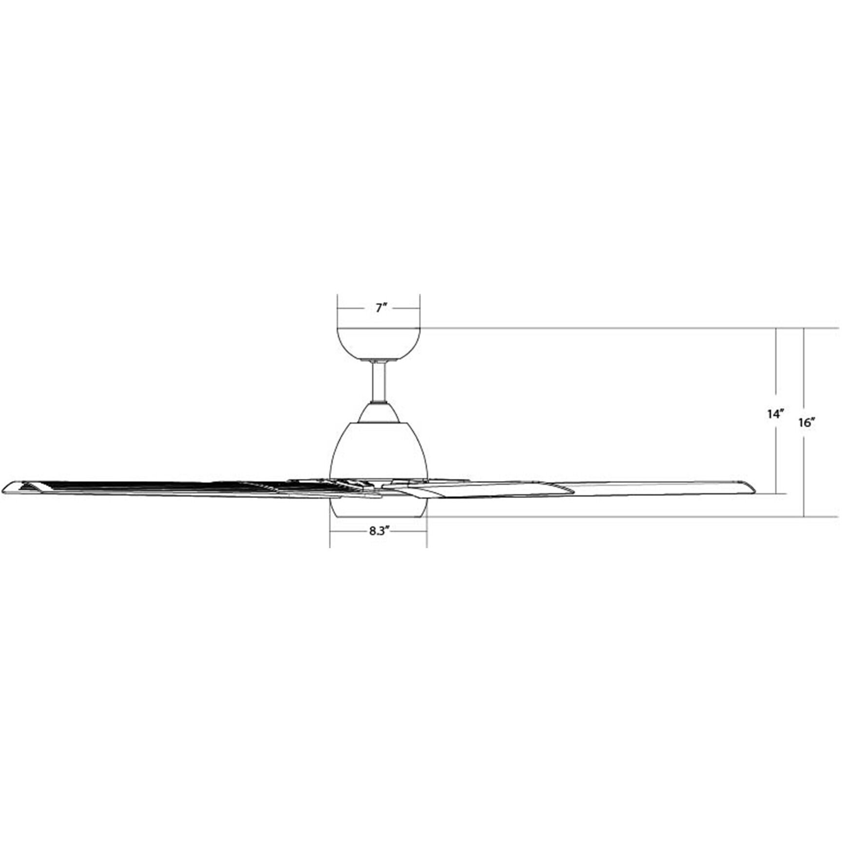 Mocha XL 66 inch Matte Black Downrod Ceiling Fans, Smart Fan