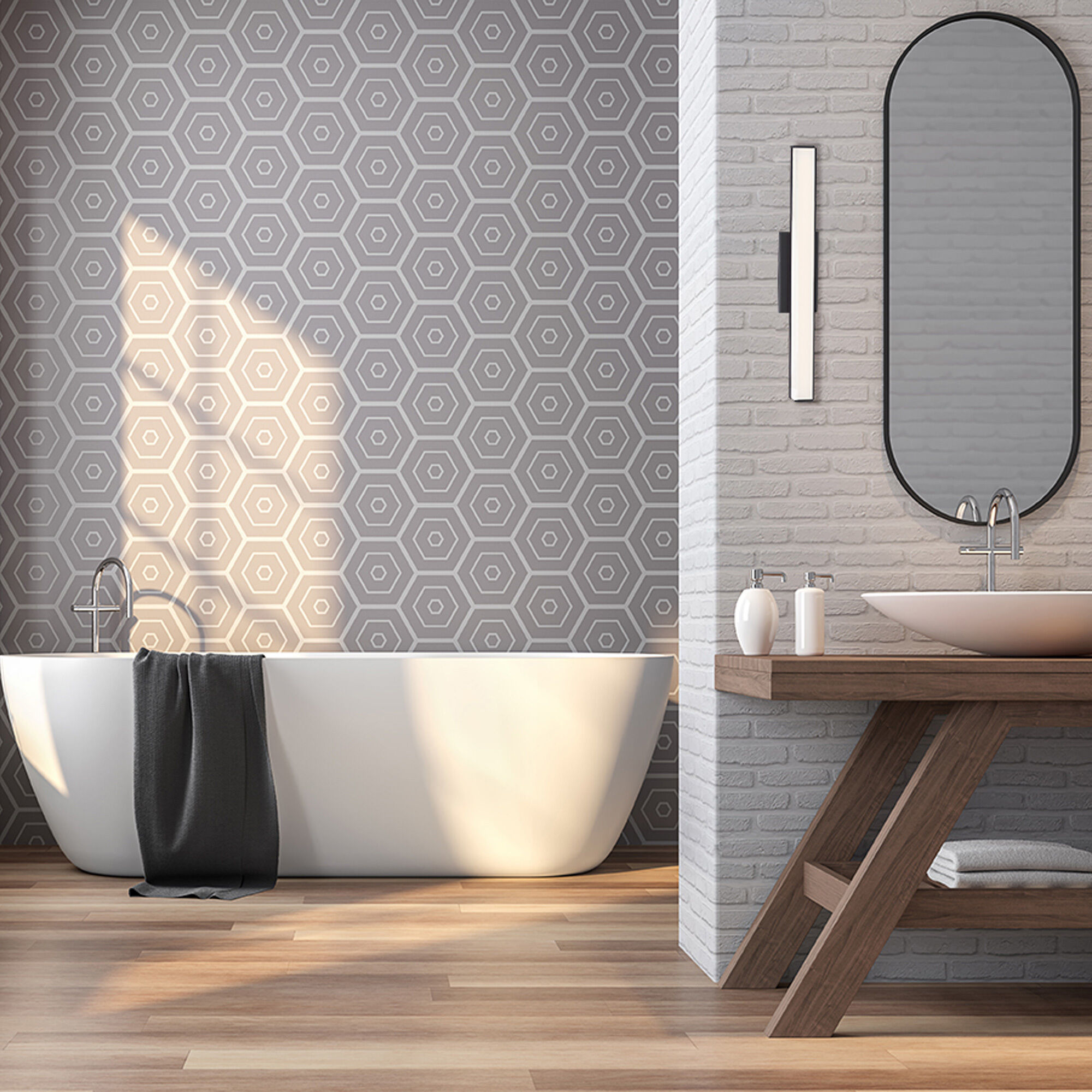 Brink LED 18 inch Black Bath Vanity & Wall Light in 2700K, dweLED