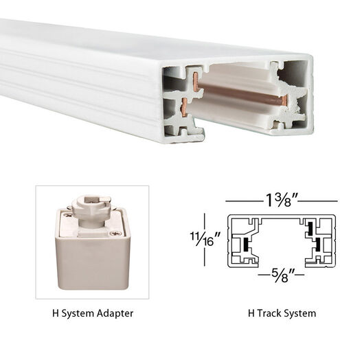 H Track 120 White Track Component Ceiling Light