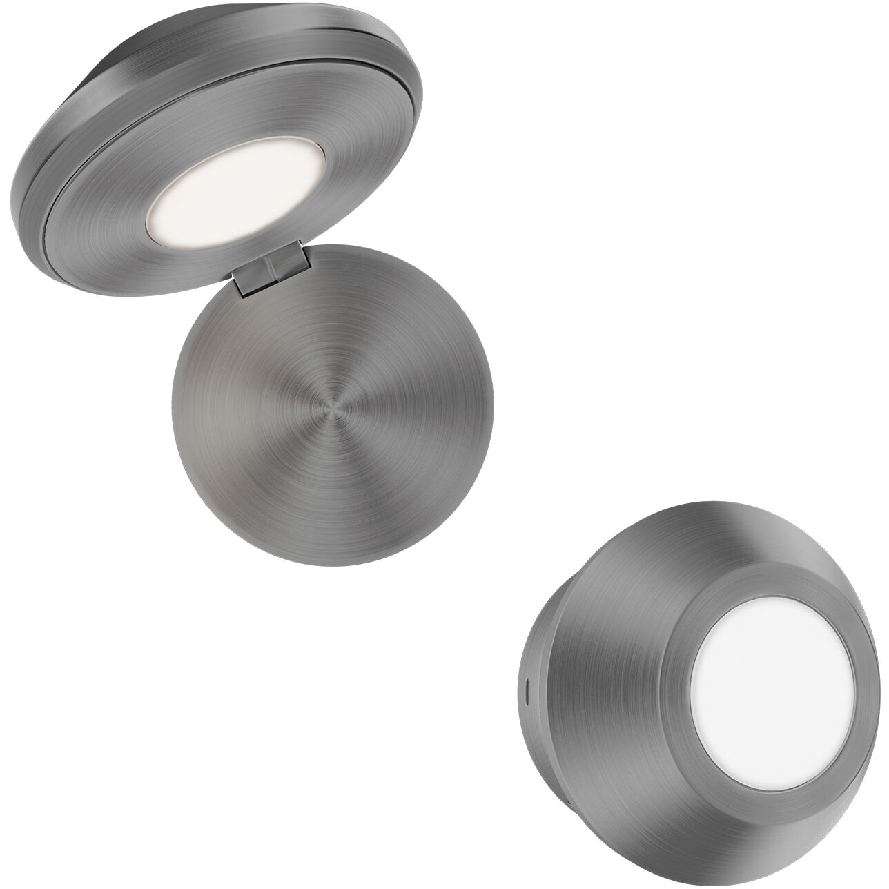 Flipside Reading Light Wall Light in Brushed Nickel, dweLED