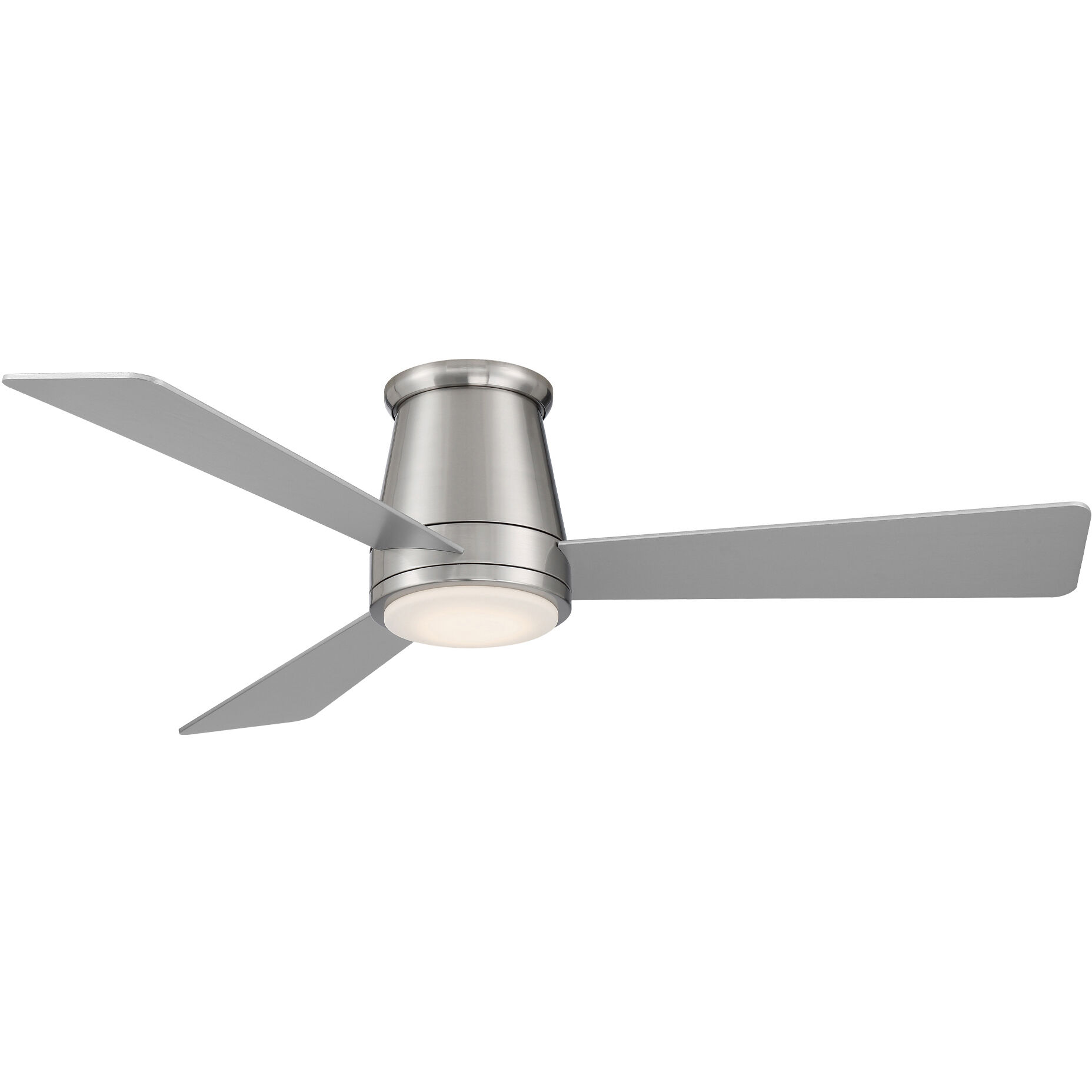 Hug 52 inch Brushed Nickel Flush Mount Ceiling Fans, Smart Fan