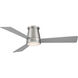 Hug 52 inch Brushed Nickel Flush Mount Ceiling Fans, Smart Fan