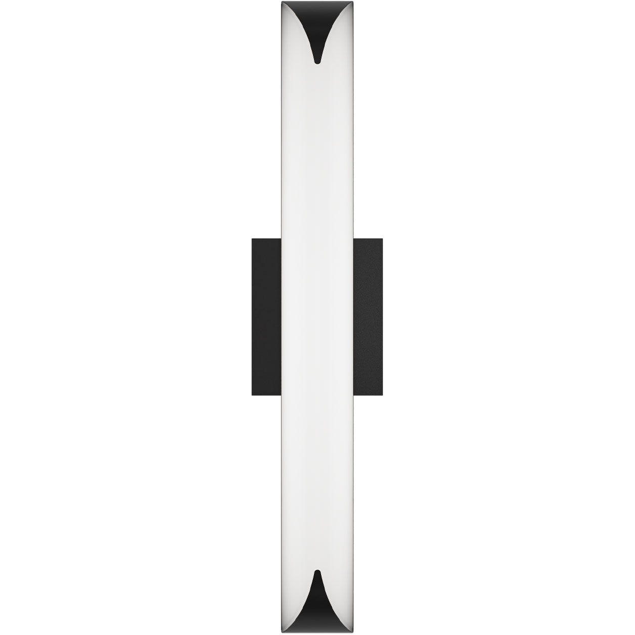 Straitaway LED 24 inch Black Bath Vanity & Wall Light in 4000K, dweLED