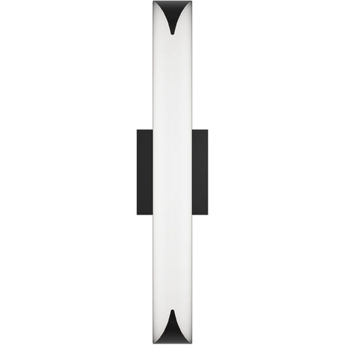 Straitaway LED 24 inch Black Bath Vanity & Wall Light in 4000K, dweLED