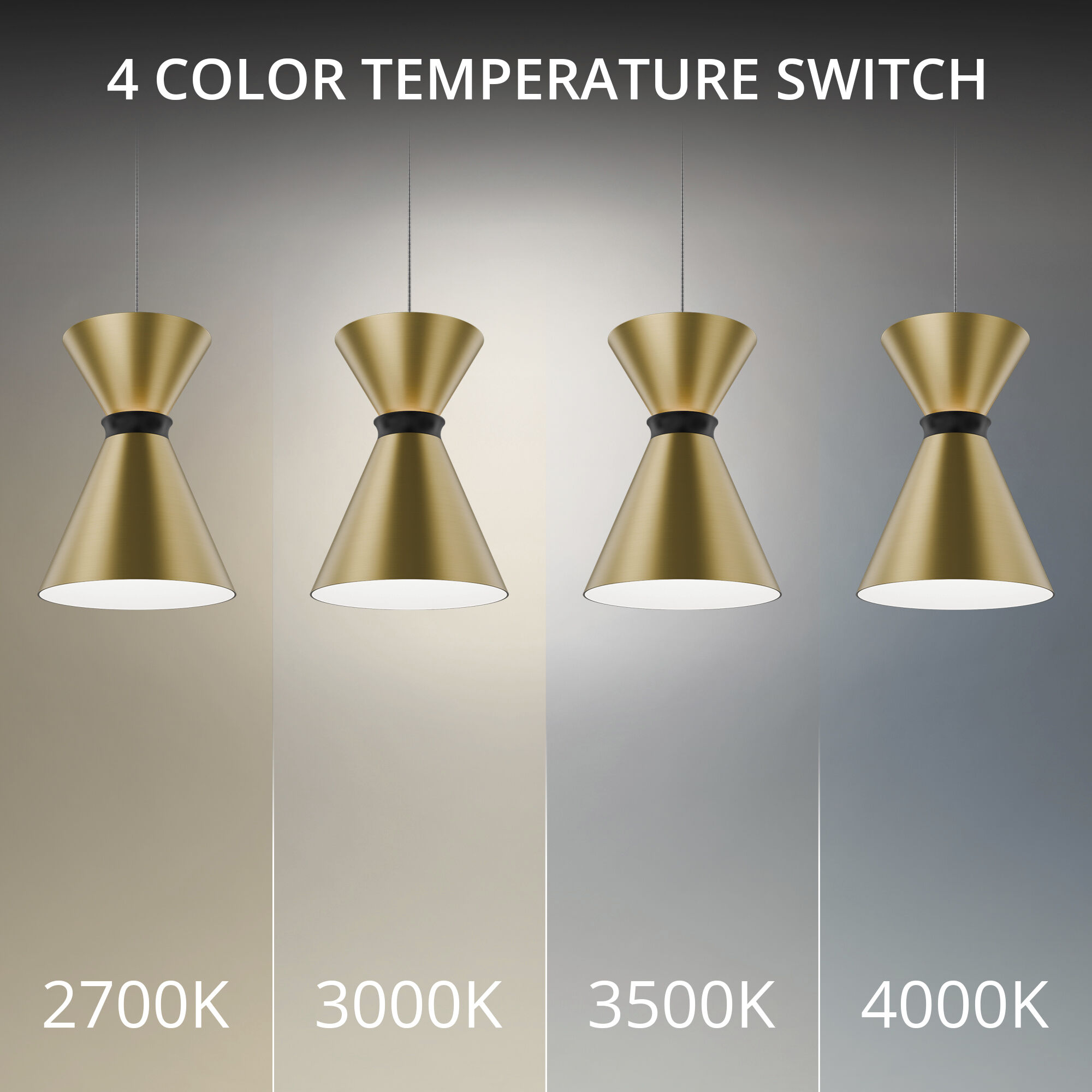 Pin Up LED 5.88 inch Aged Brass and Black Pendant Ceiling Light in 3500K, Aged Brass Matte Black, dweLED