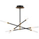 Houdini LED 30.75 inch Black Aged Brass Pendant Ceiling Light, dweLED