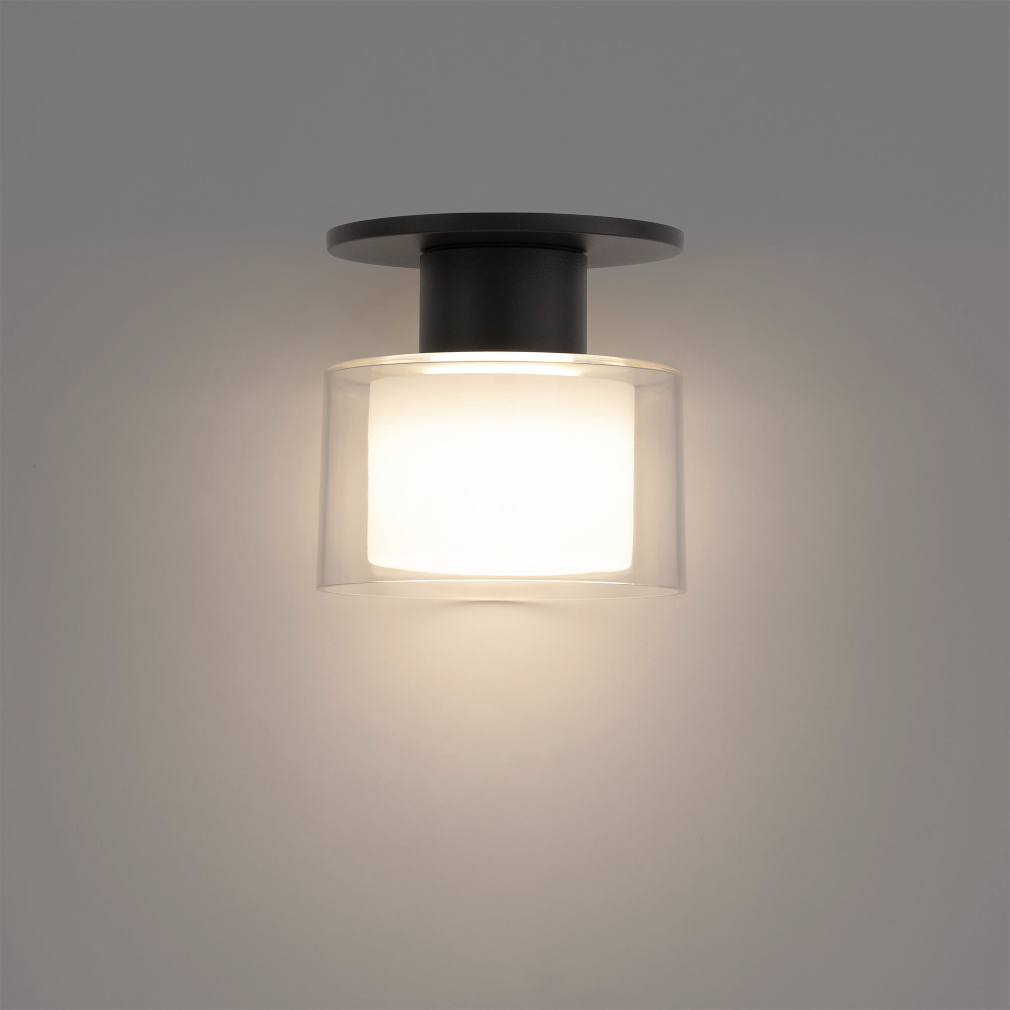 Twist-N-Lite LED 5 inch Black Semi-Flush Mount Ceiling Light, WAC Limited