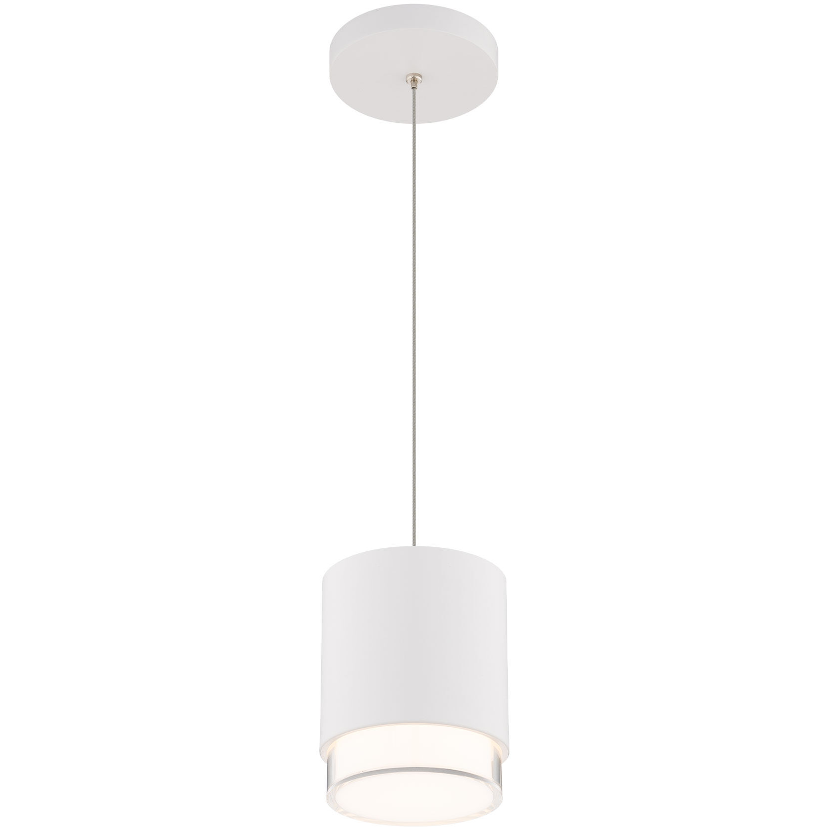 Cloak LED 4.63 inch White Pendant Ceiling Light in 2700K, dweLED