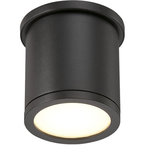 Tube LED 4.5 inch Black Outdoor Flush