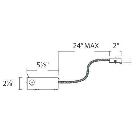Aether LED Module Black Recessed Housing, Recessed Housing Only
