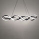 Interlace 1 Light 39 inch Black Linear Pendant Ceiling Light