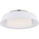 Chapeau 1 Light 6.25 inch White Flush Mount Ceiling Light in 2700K, dweLED