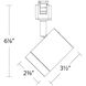 Ocularc 1 Light 120 Black L Track Fixture Ceiling Light