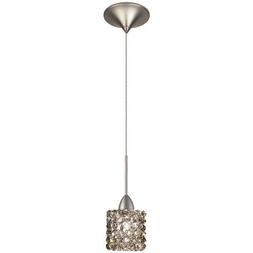Eternity Jewelry LED 3 inch Brushed Nickel Pendant Ceiling Light in Black Ice, Canopy Mount MP