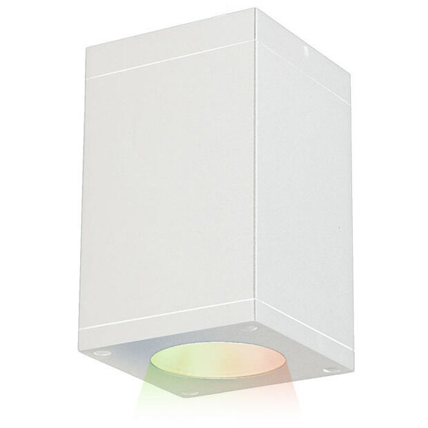 Cube Arch Black Flush Ceiling Light in Flood, 90, Color Changing