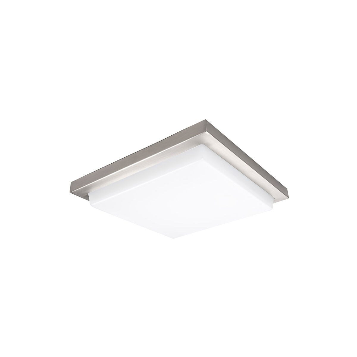 Brushed nickel store flush mount light