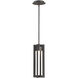 Chamber LED 5.5 inch Bronze Outdoor Pendant, dweLED