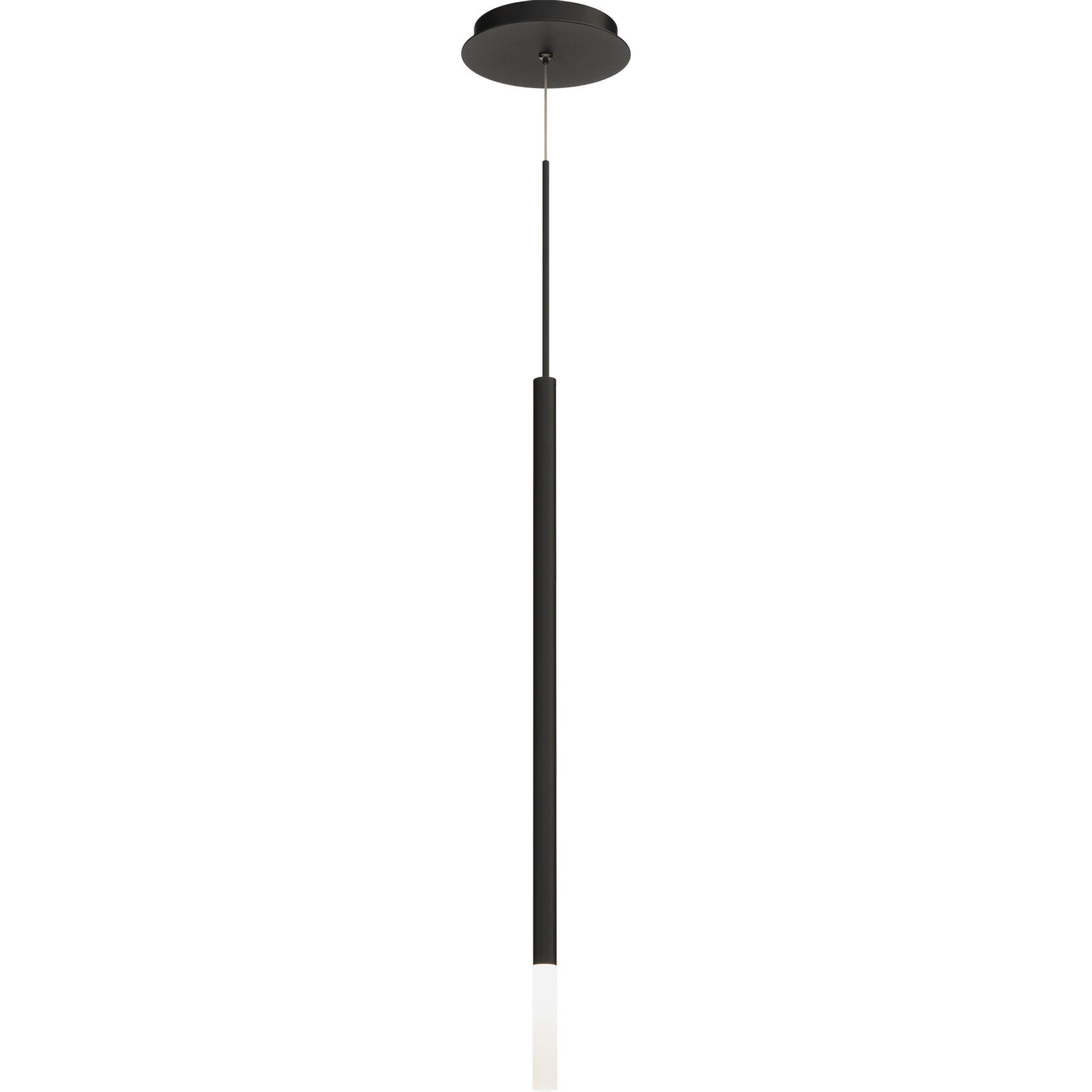 Viggo LED 0.75 inch Black Pendant Ceiling Light in 3000K, dweLED