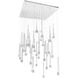 Quill LED 12.13 inch Chrome Multi-Light Pendant Ceiling Light, dweLED
