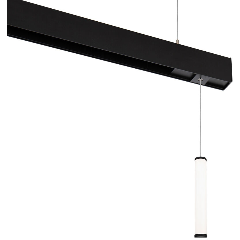 Ventrix 1 Light 48 Black Track Fixtures Ceiling Light