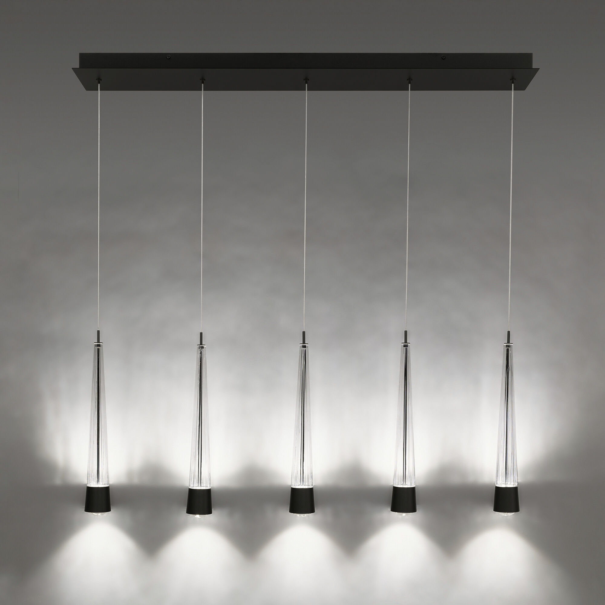 Quill LED 2.63 inch Black Multi-Light Pendant Ceiling Light, dweLED