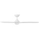 Blitzen 54 inch Matte White Downrod Ceiling Fans, Smart Fan