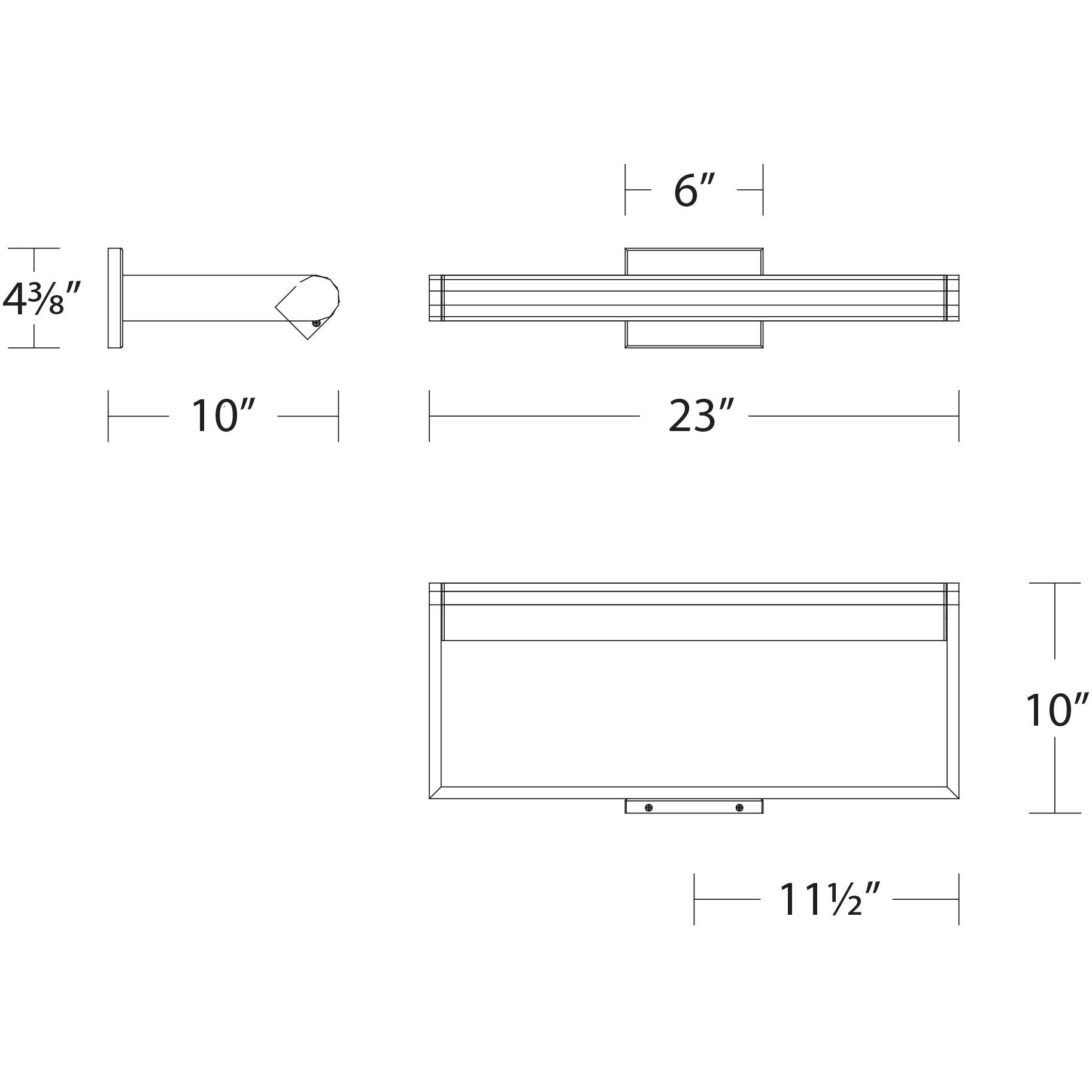 Kent 18.00 watt 23 inch Black Picture Light Wall Light, dweLED