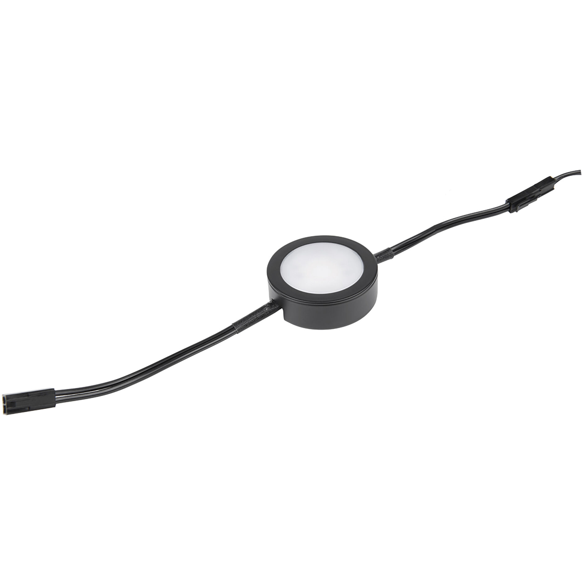 Line Voltage Puck Light LED Black Button Light, WAC Limited