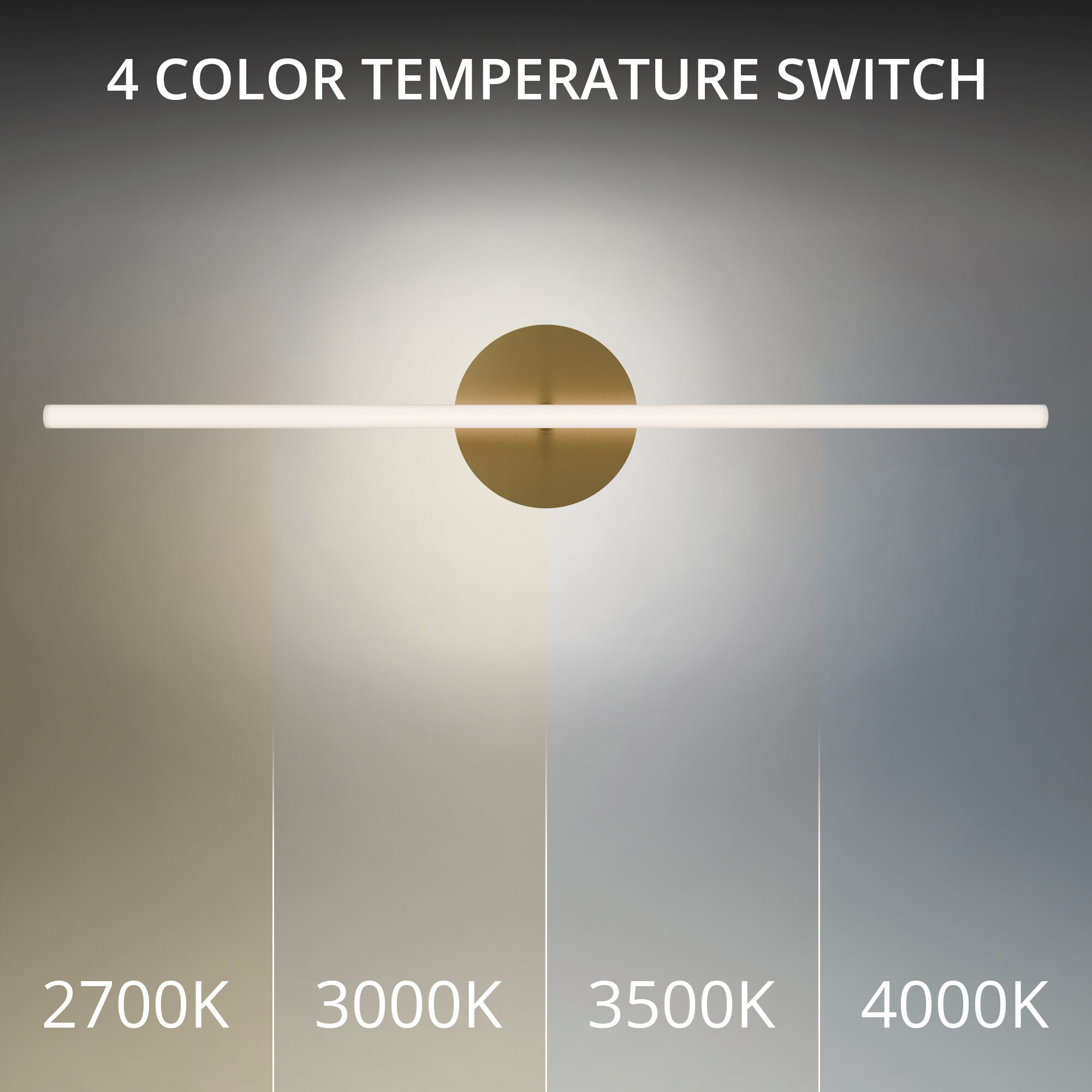 Lanky Wall Sconce Wall Light in 3500K, Aged Brass, dweLED