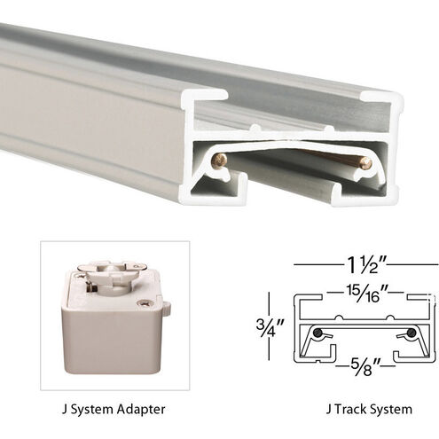 J Track 120 White Track Component Ceiling Light