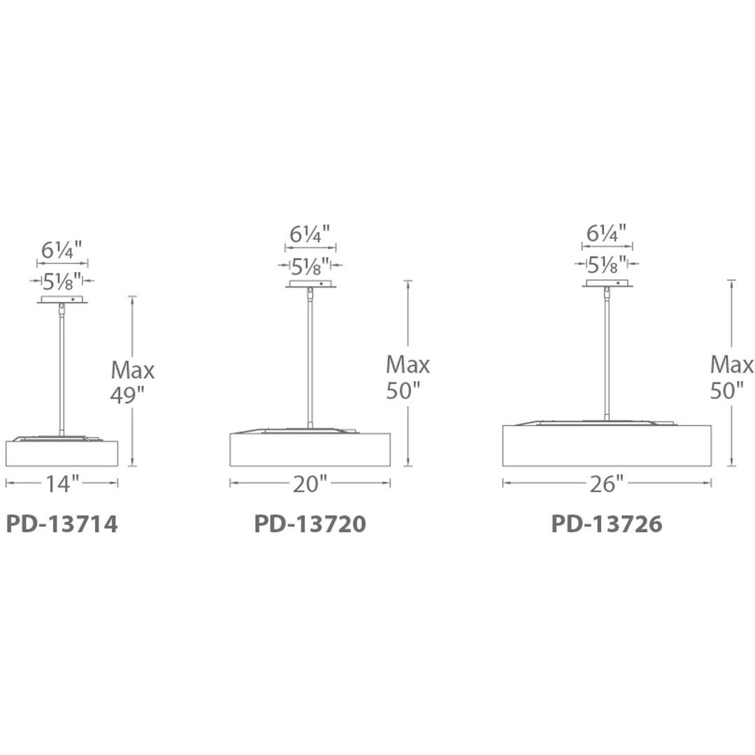 Manhattan LED 20 inch Black Pendant Ceiling Light, dweLED