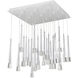 Quill LED 12.13 inch Chrome Multi-Light Pendant Ceiling Light, dweLED