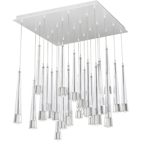 Quill LED 12.13 inch Chrome Multi-Light Pendant Ceiling Light, dweLED