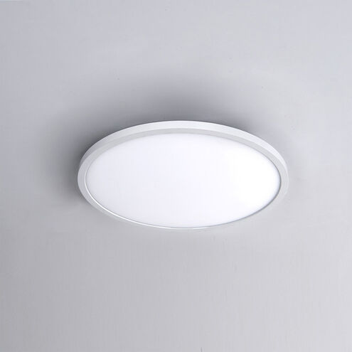 Round LED 11 inch White Flush Mount Ceiling Light in 3000K