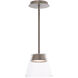Chandra 1 Light 7.5 inch Brushed Nickel Mini Pendant Ceiling Light, dweLED