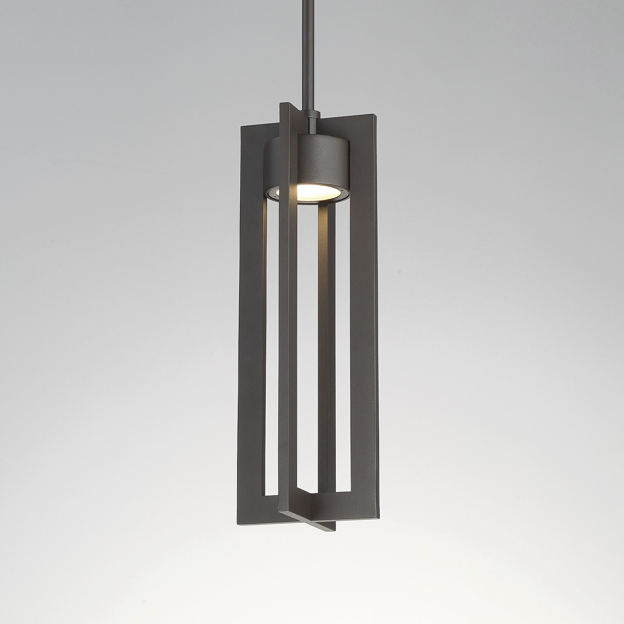 Chamber LED 5.5 inch Bronze Outdoor Pendant, dweLED