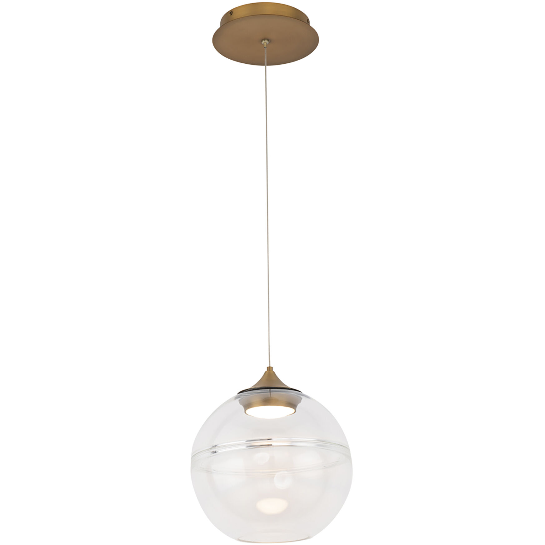 WAC Lighting PD 20010 AB Bistro LED 10 inch Aged Brass Pendant Ceiling Light dweLED