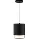Cloak LED 6.75 inch Black Pendant Ceiling Light in 3500K, dweLED