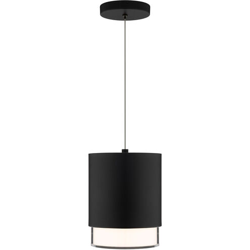 Cloak LED 6.75 inch Black Pendant Ceiling Light in 3500K, dweLED