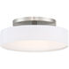 Manhattan LED 14 inch Brushed Nickel Semi-Flush Mount Ceiling Light, dweLED