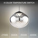 Swayzey LED 14 inch Powder Coated Black Mini-Pendant Ceiling Light in Black Smoke Glass, dweLED