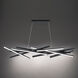 Parallax 8 Light 55 inch Black Linear Pendant Ceiling Light in 55in, dweLED