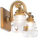 Rondelle LED 14 inch Aged Brass Bath Vanity & Wall Light, dweLED